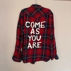 Jac Vanek Red and Black Plaid Shirt